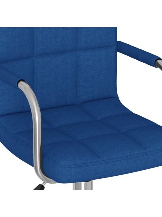 Otočná jídelní židle modrá textil
