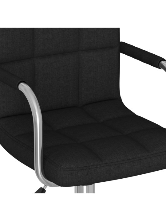 Otočná jídelní židle černá textil