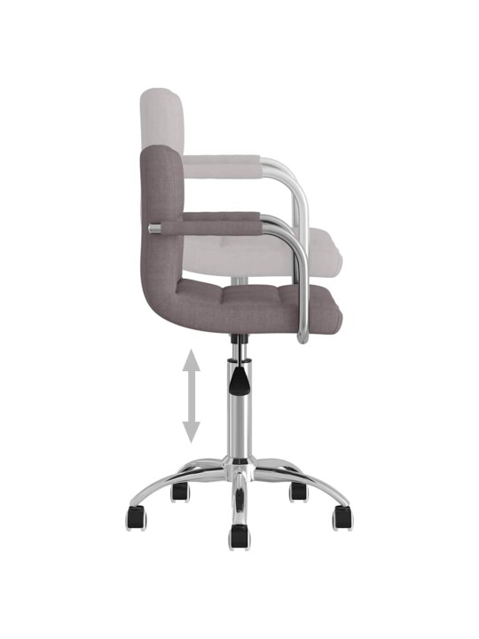 Otočná jídelní židle taupe textil