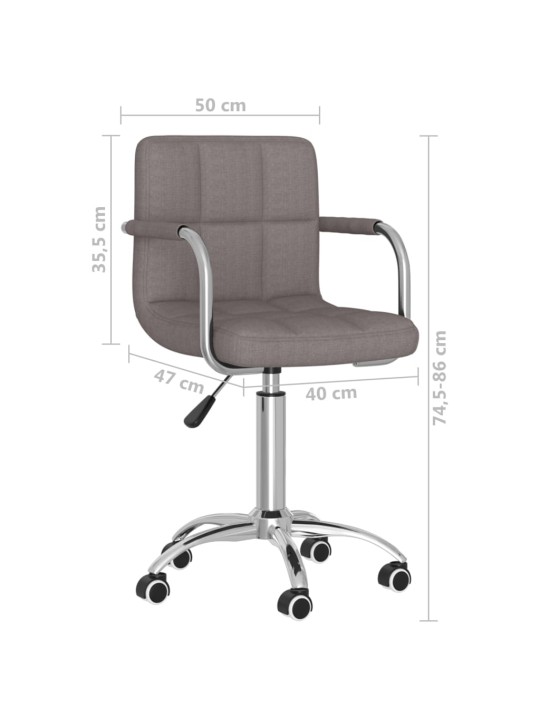 Otočná jídelní židle taupe textil
