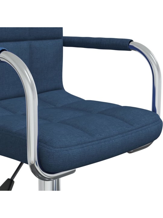 Otočná jídelní židle modrá textil