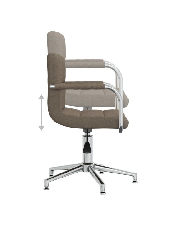 Otočná jídelní židle taupe textil