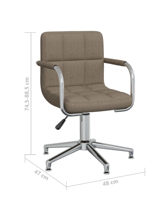 Otočná jídelní židle taupe textil