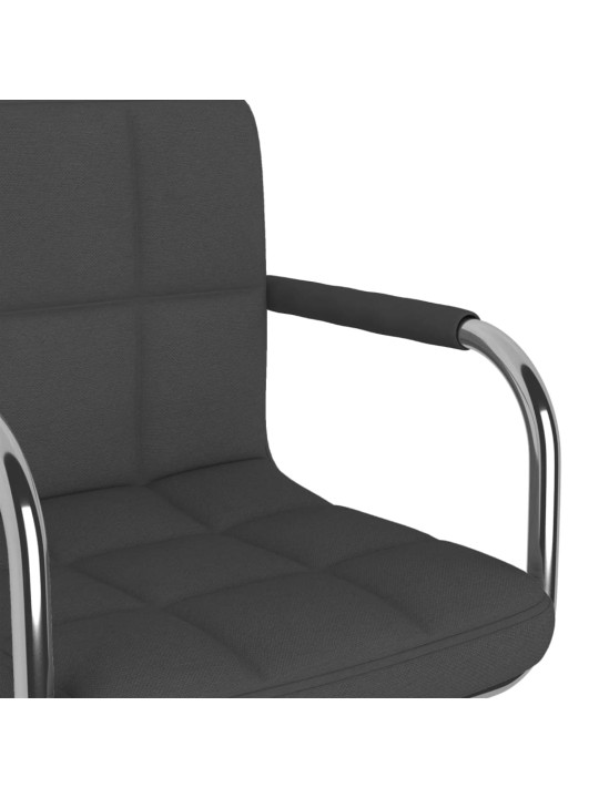 Otočná jídelní židle tmavě šedá textil