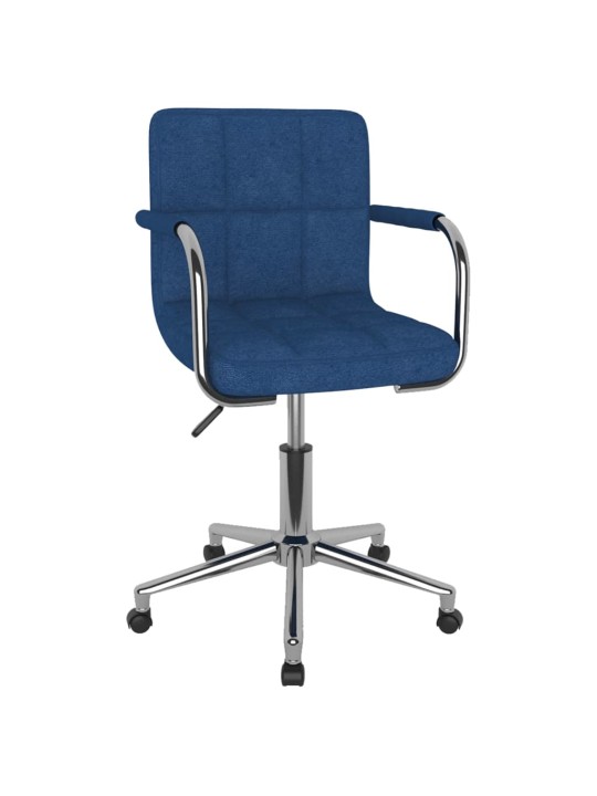 Otočná jídelní židle modrá textil