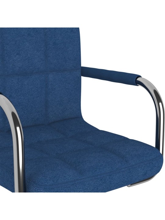 Otočná jídelní židle modrá textil