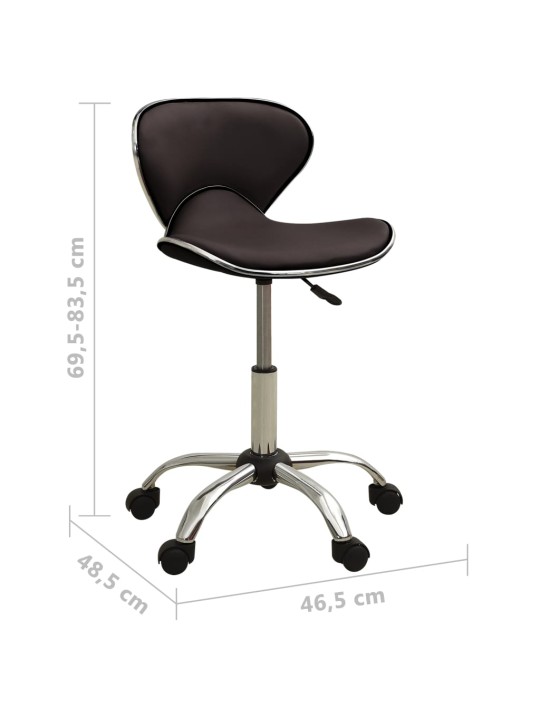 Kancelářská židle hnědá umělá kůže