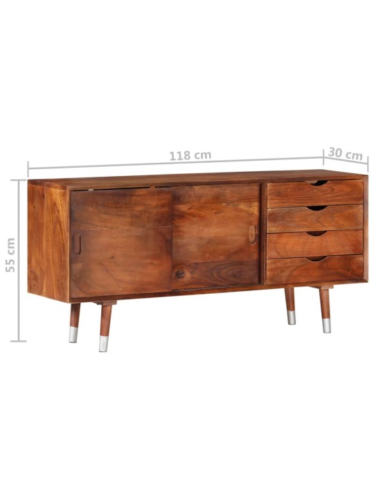 TV stolek 118 x 30 x 55 cm masivní akáciové dřevo