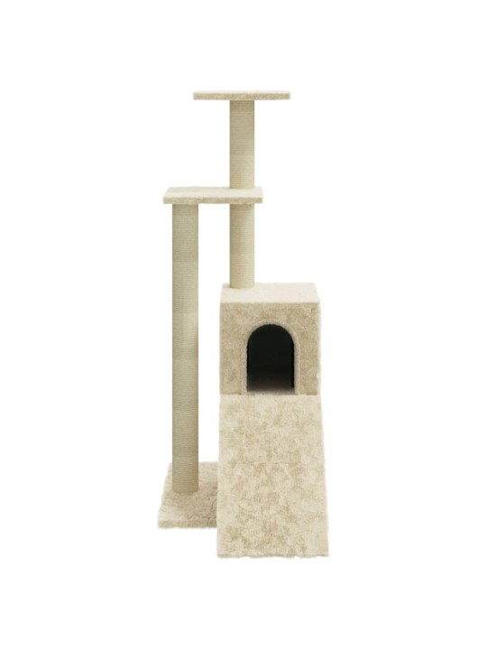Škrabadlo pro kočky se sisalovými sloupky krémové 92 cm