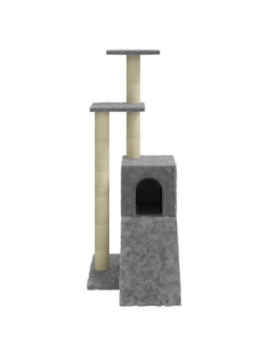 Škrabadlo pro kočky se sisalovými sloupky světle šedé 92 cm