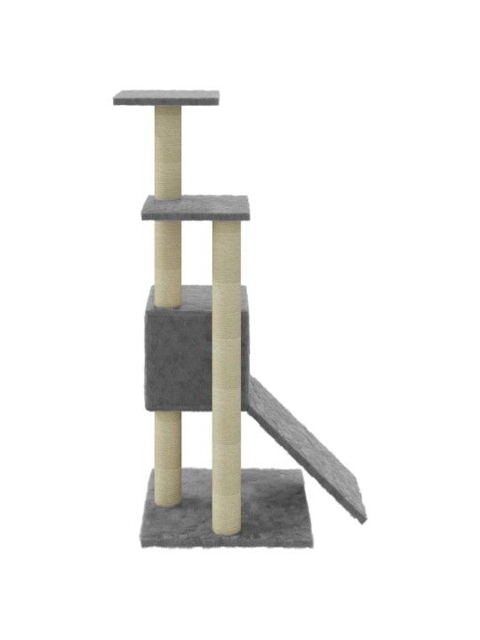 Škrabadlo pro kočky se sisalovými sloupky světle šedé 92 cm
