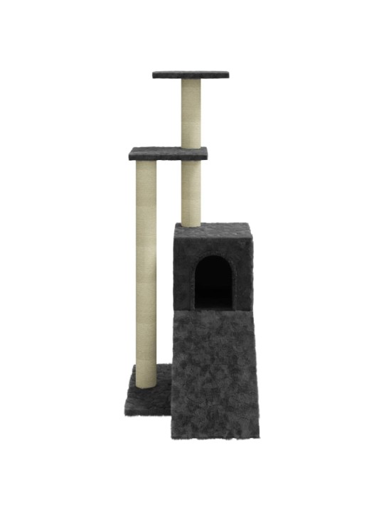Škrabadlo pro kočky se sisalovými sloupky tmavě šedé 92 cm