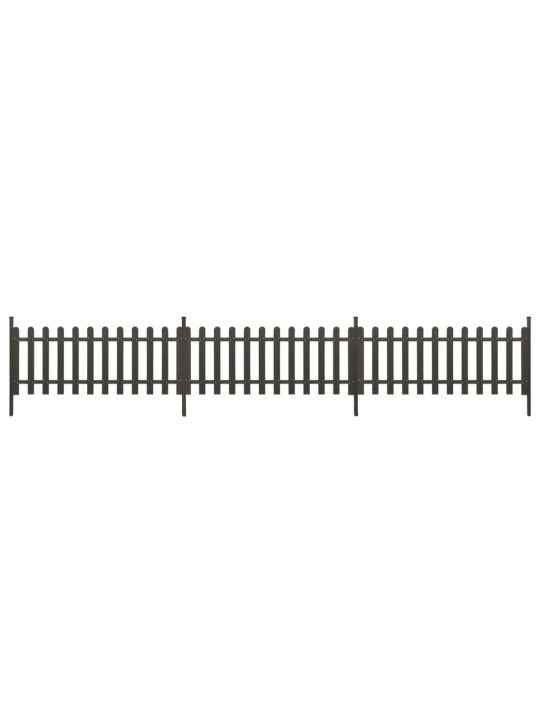 Laťkový plot se sloupky 3 ks WPC 614 x 80 cm