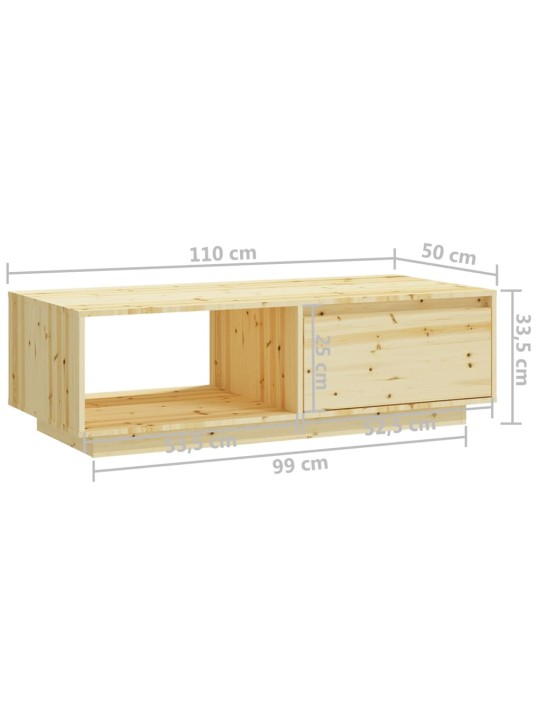 Konferenční stolek 110 x 50 x 33,5 cm masivní jedle