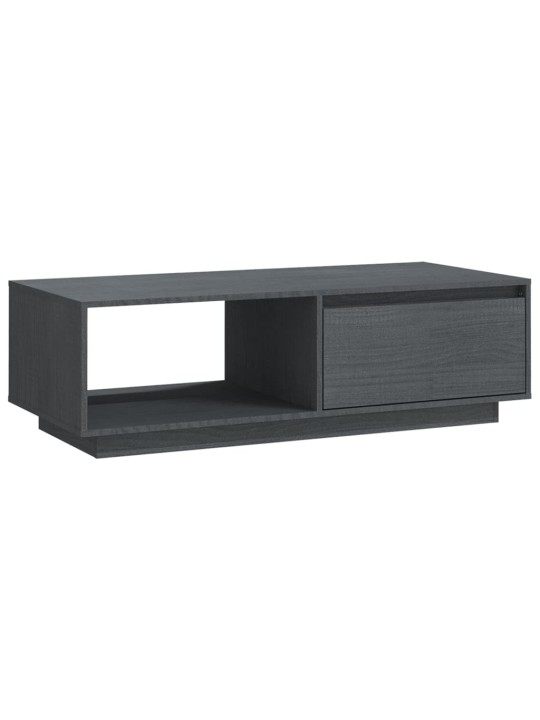 Konferenční stolek šedý 110 x 50 x 33,5 cm masivní borovice