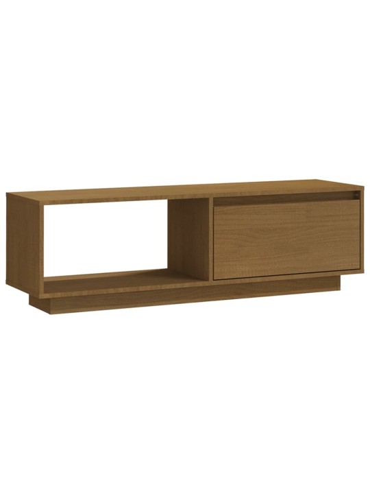 TV stolek medově hnědý 110 x 30 x 33,5 cm masivní borové dřevo