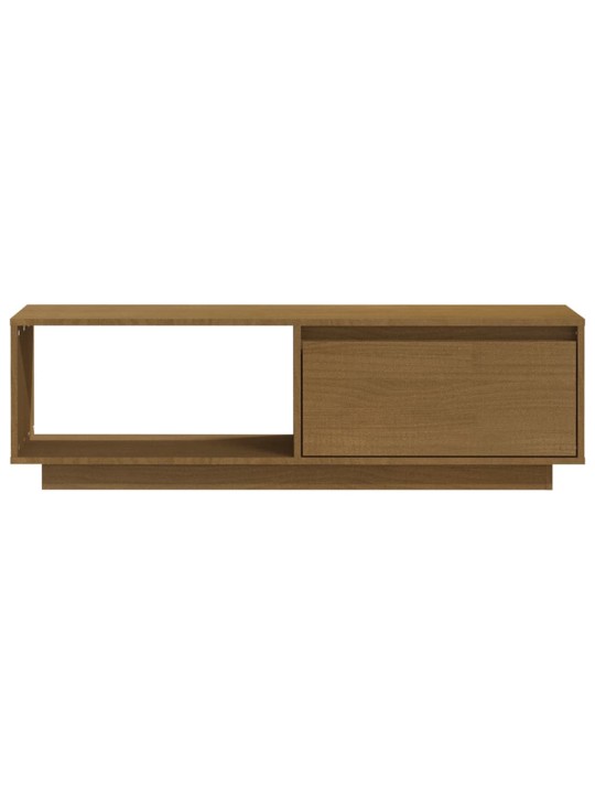 TV stolek medově hnědý 110 x 30 x 33,5 cm masivní borové dřevo