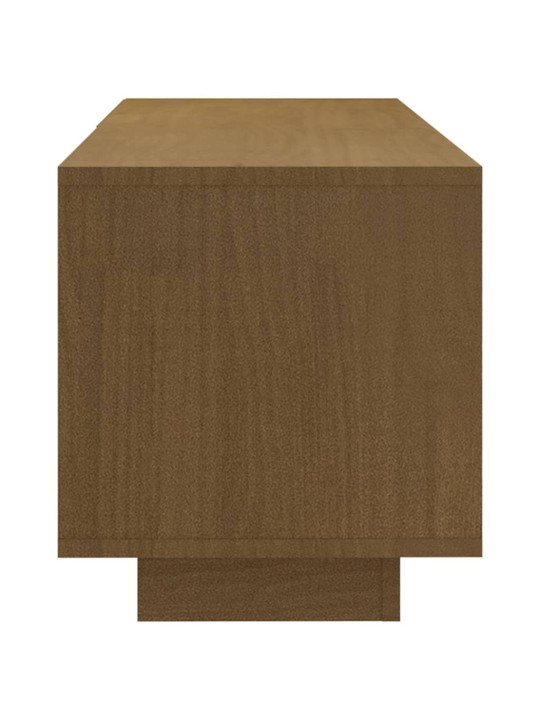 TV stolek medově hnědý 110 x 30 x 33,5 cm masivní borové dřevo