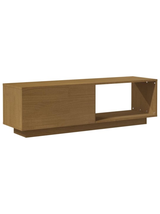TV stolek medově hnědý 110 x 30 x 33,5 cm masivní borové dřevo