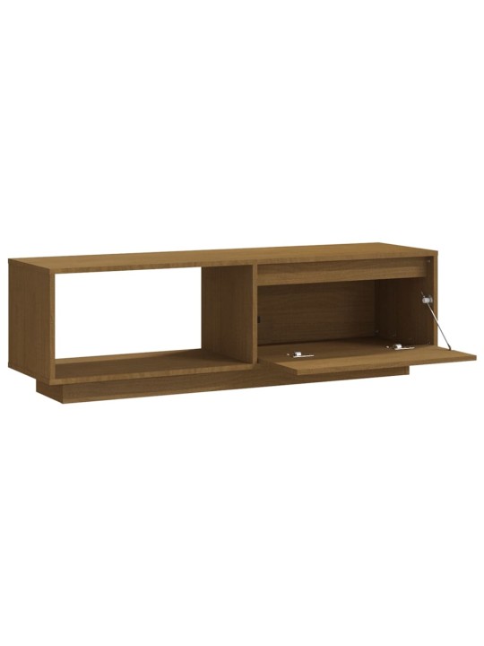 TV stolek medově hnědý 110 x 30 x 33,5 cm masivní borové dřevo