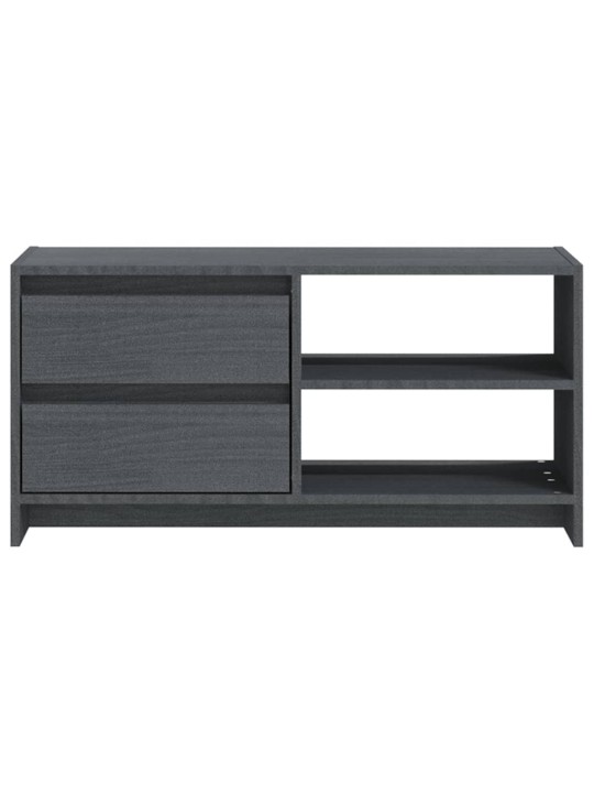 TV stolek šedý 80 x 31 x 39 cm masivní borové dřevo