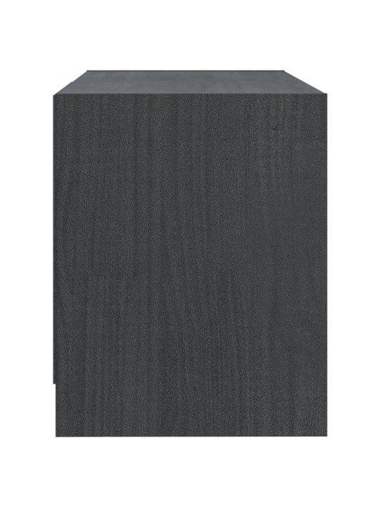 TV stolek šedý 80 x 31 x 39 cm masivní borové dřevo