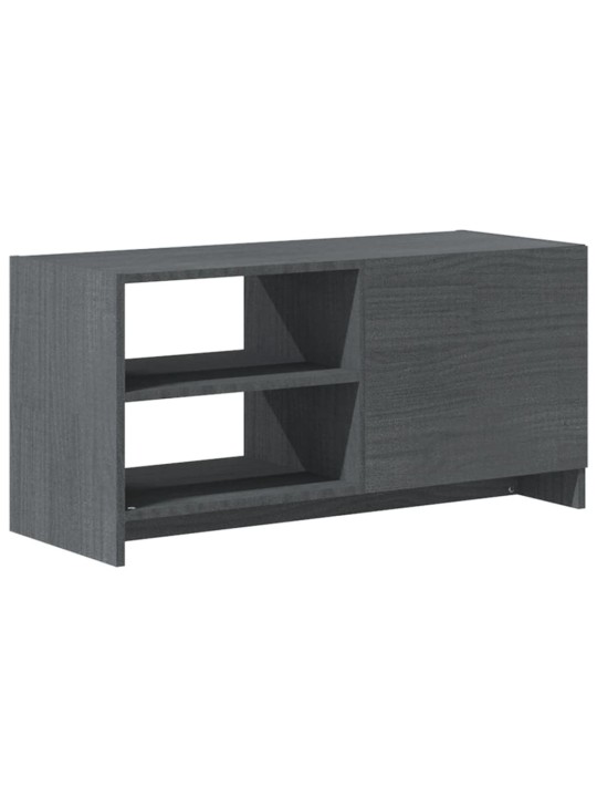 TV stolek šedý 80 x 31 x 39 cm masivní borové dřevo