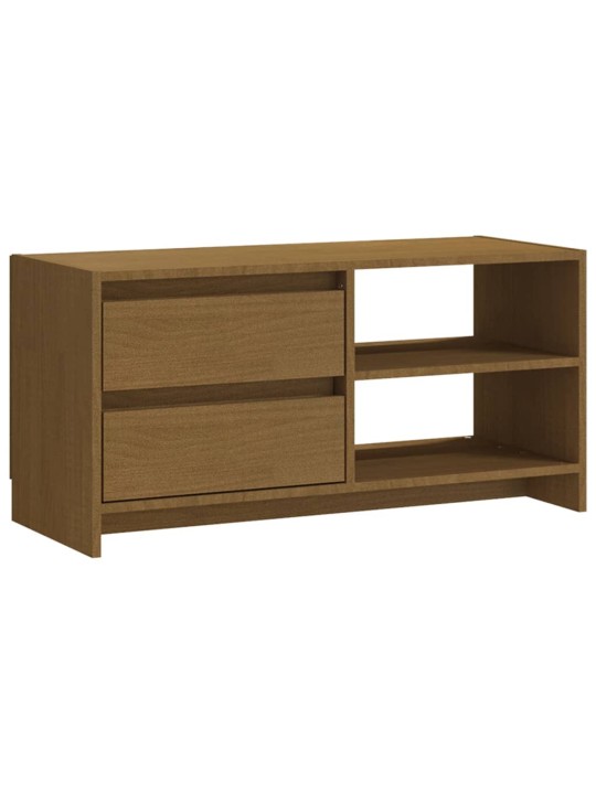 TV stolek medově hnědý 80 x 31 x 39 cm masivní borové dřevo