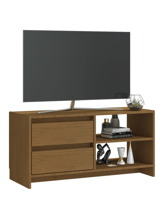 TV stolek medově hnědý 80 x 31 x 39 cm masivní borové dřevo