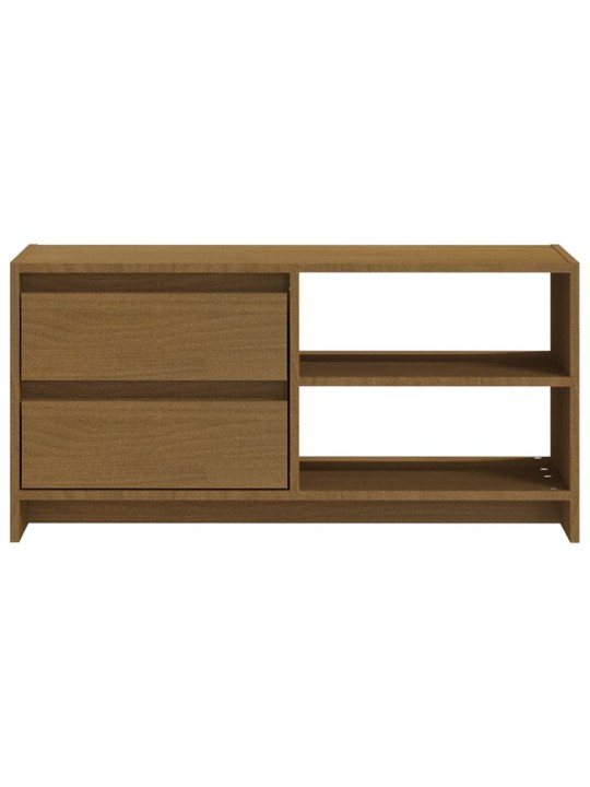 TV stolek medově hnědý 80 x 31 x 39 cm masivní borové dřevo