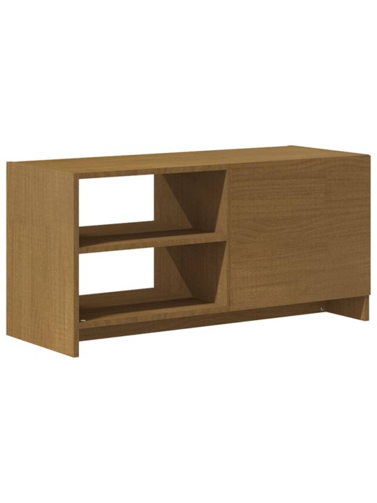 TV stolek medově hnědý 80 x 31 x 39 cm masivní borové dřevo