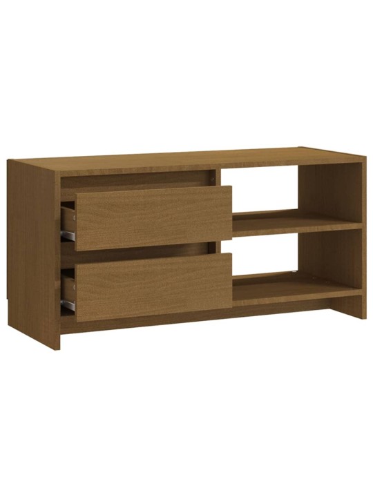 TV stolek medově hnědý 80 x 31 x 39 cm masivní borové dřevo