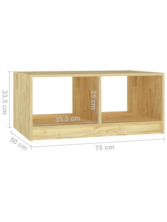 Konferenční stolek 75 x 50 x 33,5 cm masivní borové dřevo