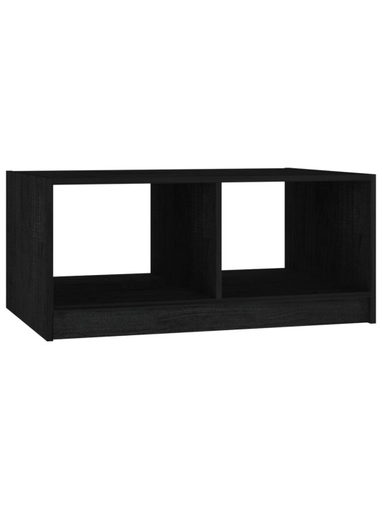 Konferenční stolek černý 75 x 50 x 33,5 cm masivní borové dřevo