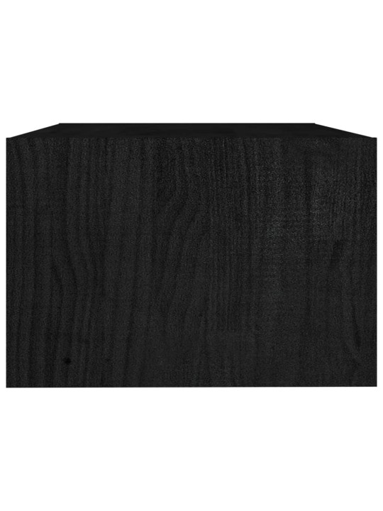 Konferenční stolek černý 75 x 50 x 33,5 cm masivní borové dřevo