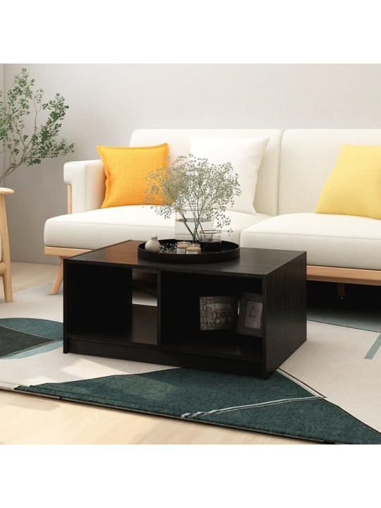 Konferenční stolek černý 75 x 50 x 33,5 cm masivní borové dřevo
