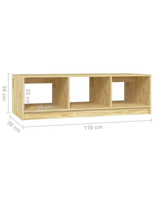 Konferenční stolek 110 x 50 x 34 cm masivní jedlové dřevo