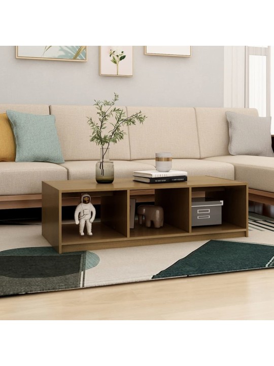 Konferenční stolek medově hnědý 110x50x34 cm masivní borovice