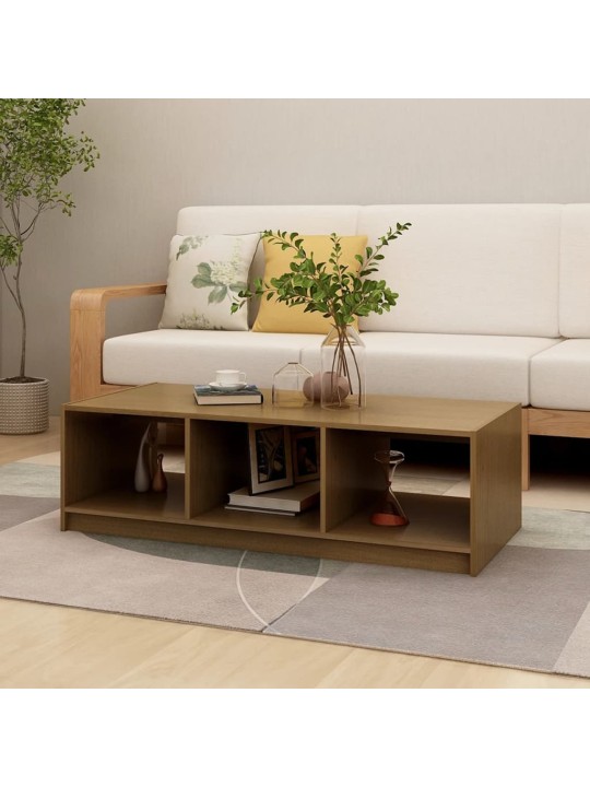 Konferenční stolek medově hnědý 110x50x34 cm masivní borovice