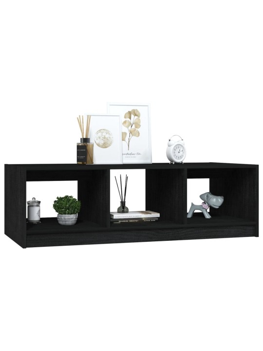 Konferenční stolek černý 110 x 50 x 34 cm masivní borové dřevo