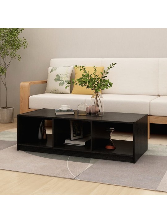 Konferenční stolek černý 110 x 50 x 34 cm masivní borové dřevo