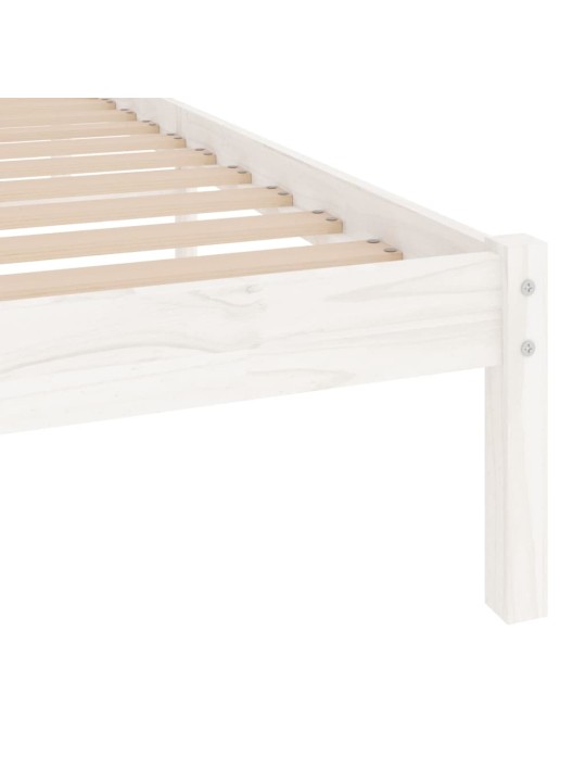 Rám postele bílý masivní dřevo 90 x 190 cm jednolůžko