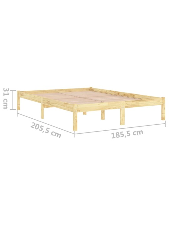 Rám postele masivní dřevo 180 x 200 cm Super King Size
