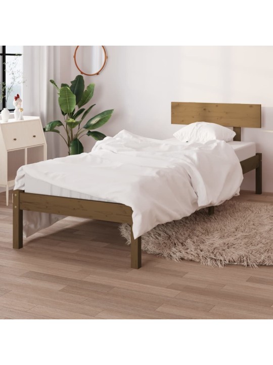Rám postele medově hnědý masivní borovice 90x190 cm jednolůžko