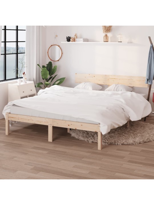 Rám postele bez matrace masivní dřevo 160 x 200 cm