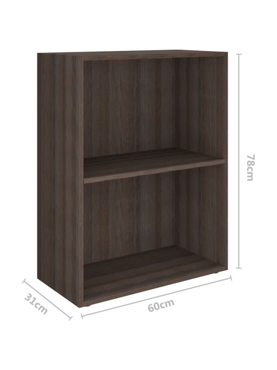 Knihovna kompozitní dřevo 60 x 31 x 78 cm šedý dub sonoma