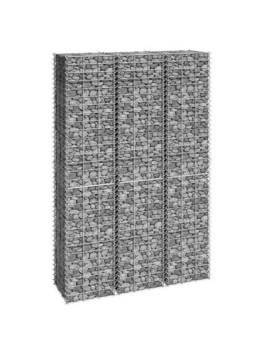 Gabionové vyvýšené záhony 3 ks 30 x 30 x 150 cm železo