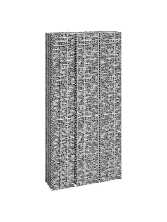 Gabionové vyvýšené záhony 3 ks 30 x 30 x 200 cm železo