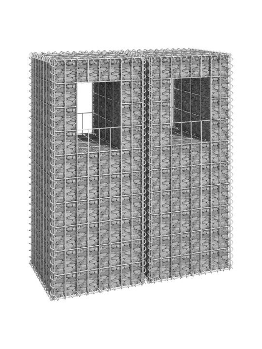 Gabionové sloupky 2 ks 40 x 40 x 100 cm železo