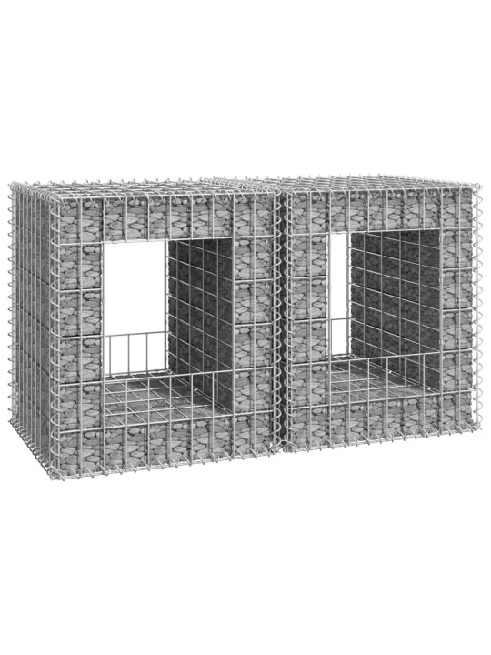 Gabionové sloupky 2 ks 50 x 50 x 60 cm železo